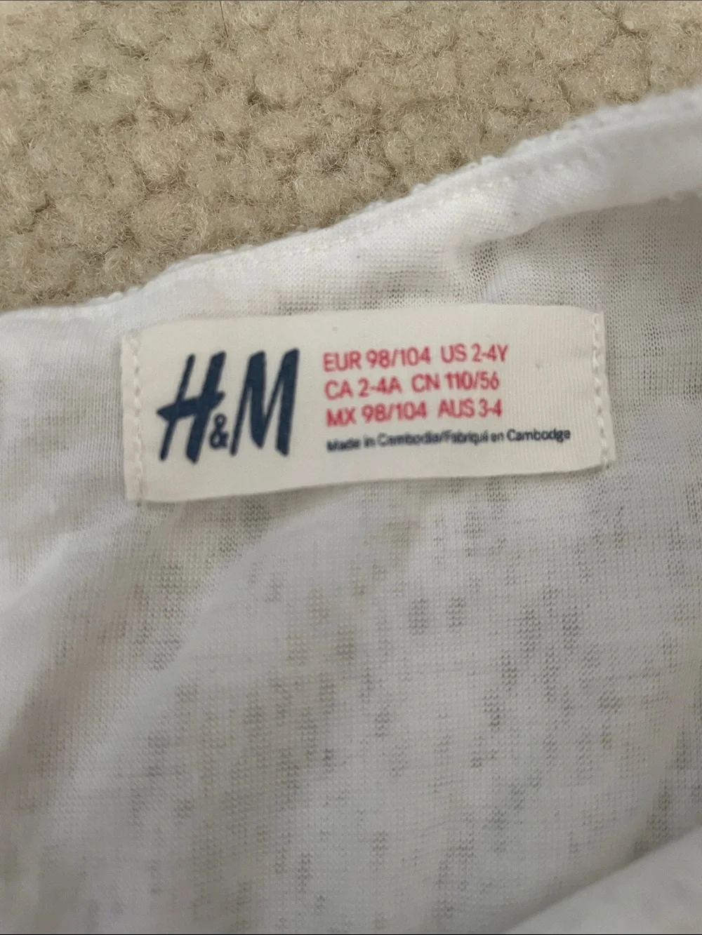 H&M White Lace Girls Formal Dress with Waist Bow